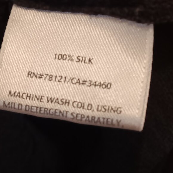 Eileen Fisher Woman black silk drape U-neck popover blouse plus size 2X - Picture 10 of 10